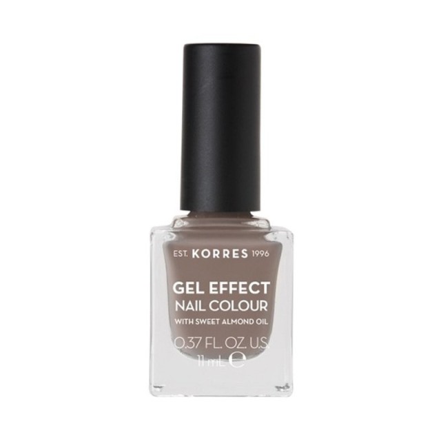 Korres Gel Effect Nail Colour 95 Stone Grey Βερνίκι Νυχιών με Αμυγδαλέλαιο 11ml