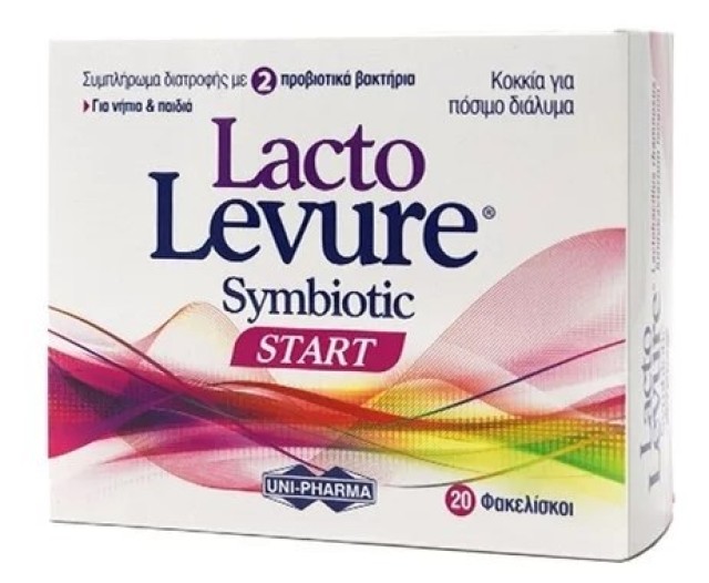 Uni-Pharma LactoLevure Symbiotic Start Συμπλήρωμα Διατροφής Προβιοτικών για Παιδιά 20 Φακελίσκοι