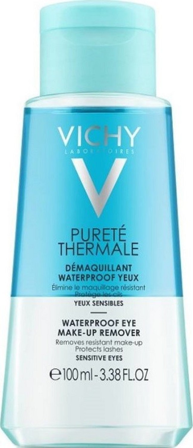 Vichy Purete Thermale Waterproof Eye Make-Up Remover Ντεμακιγιάζ Ματιών για Αδιάβροχο Μακιγιάζ 100ml