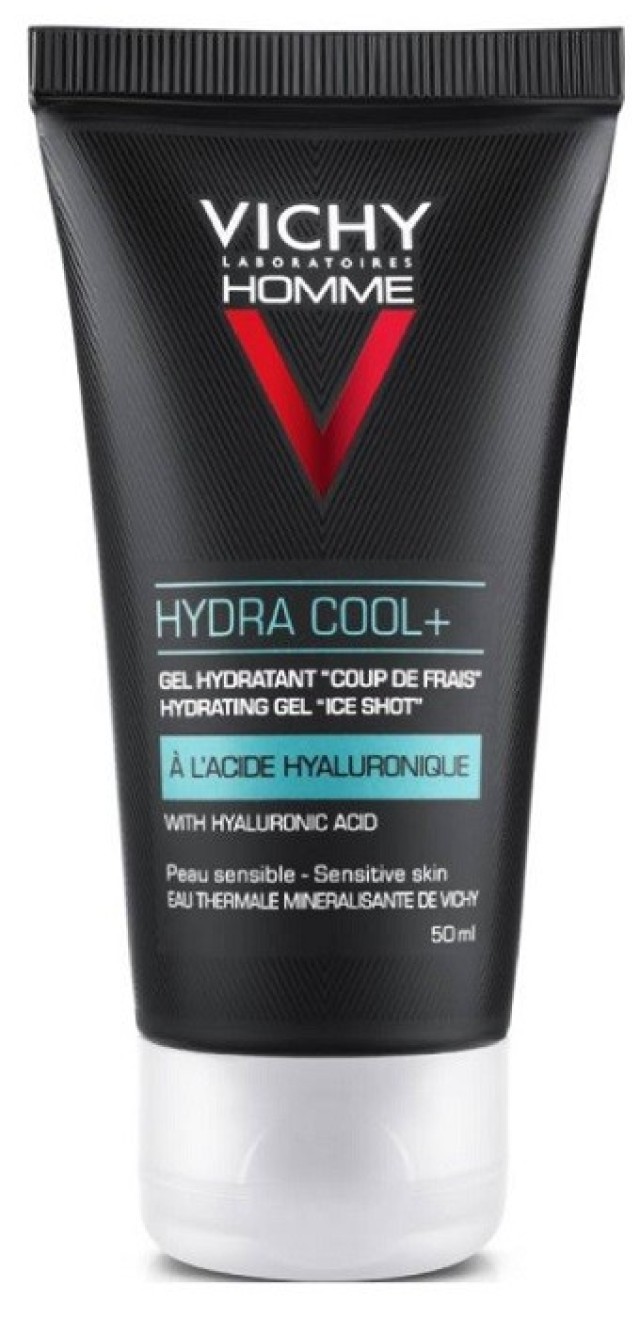 Vichy Homme Hydra Cool+ Ενυδατικό Τζελ για Πρόσωπο/Μάτια με Υαλουρονικό Οξύ για Άμεση Αίσθηση Δροσιάς 50ml