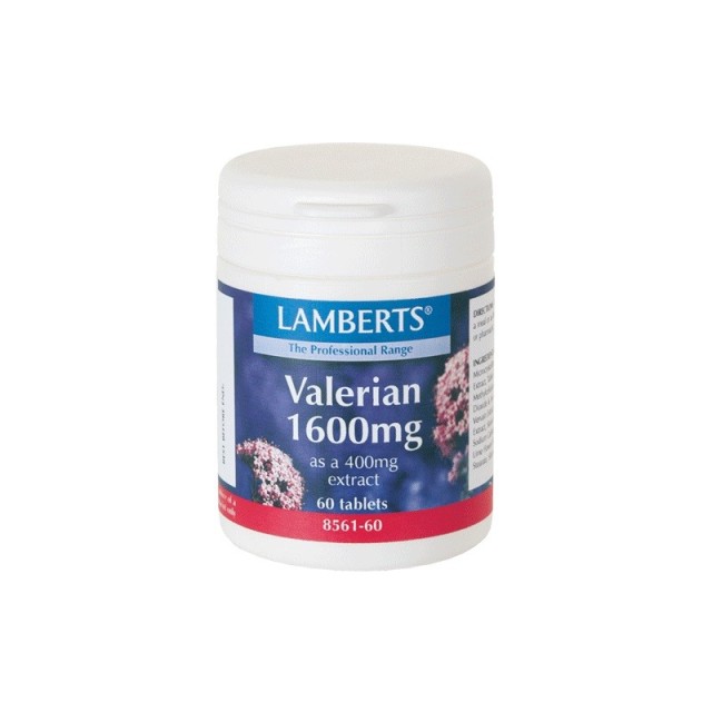 Lamberts Valerian 1600mg Τιτλοδοτημένο Εκχύλισμα Βαλεριάνας 60Tabs