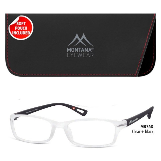 Montana Eyewear MR76D Γυαλιά Πρεσβυωπίας +2.50 Βαθμών, Χρωματος Άσπρο-Μαύρο Ματ