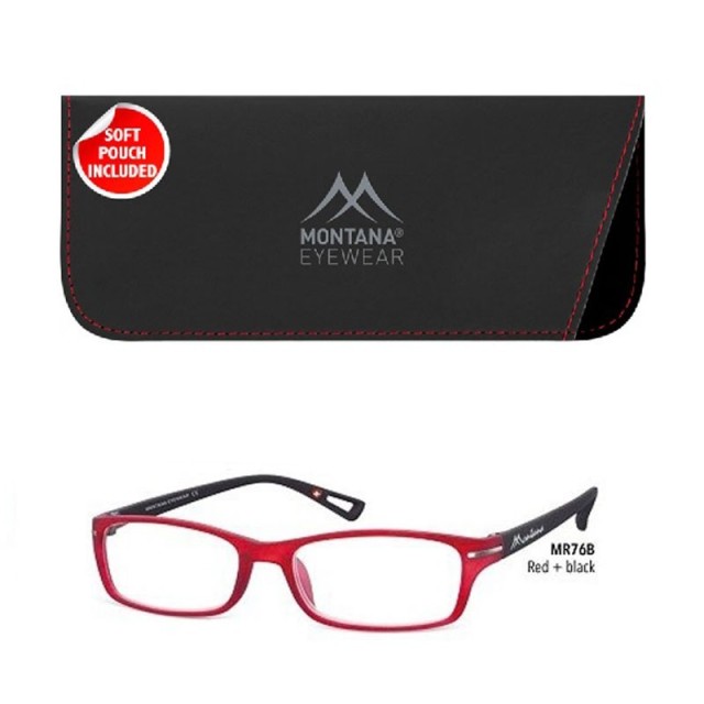Montana Eyewear MR76B Γυαλιά Πρεσβυωπίας +2.50 Βαθμών, Χρωματος Κόκκινο-Μαύρο Ματ