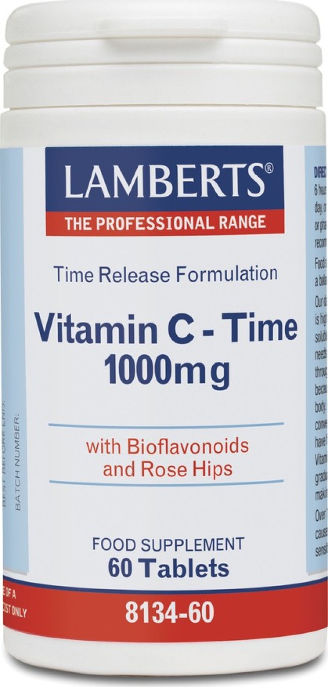 Lamberts Vitamin C Συμπλήρωμα Διατροφής Βιταμίνης C 1000mg 60Tabs