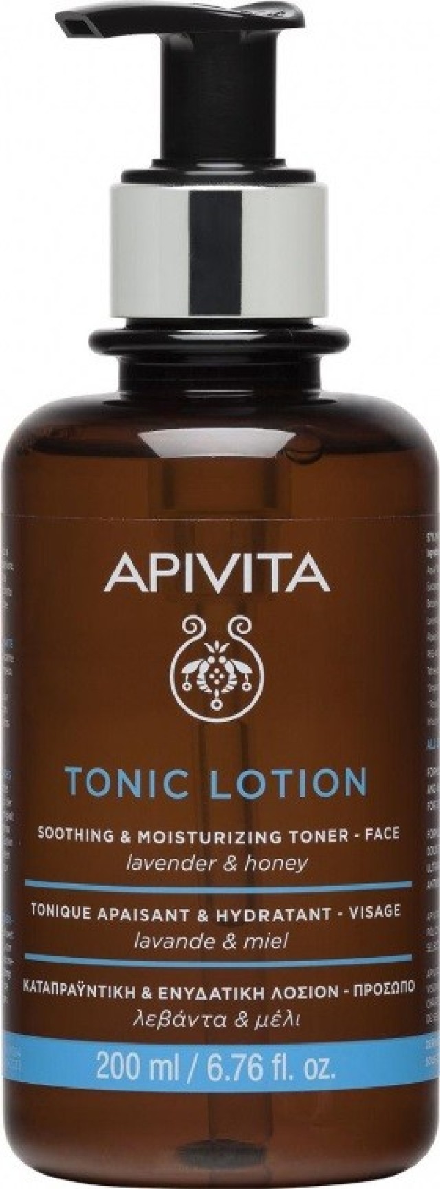 Apivita Tonic Lotion Soothing & Moisturizing Toner Καταπραϋντική & Ενυδατική Λοσιόν με Μέλι & Λεβάντα 200ml