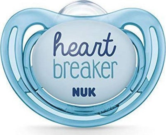 Nuk Freestyle Πιπίλα Σιλικόνης Heartbreaker Μπλε 6-18m