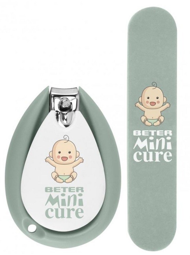 Beter Mini Cure Σετ Νυχοκόπτης & Λίμα για Μωρά Πράσινο