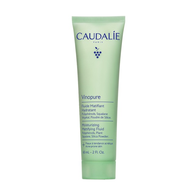 Caudalie Vinopure Moisturizing Mattifying Fluid Κρέμα Προσώπου για Λιπαρές με Τάση Ακμής Επιδερμίδες 60ml