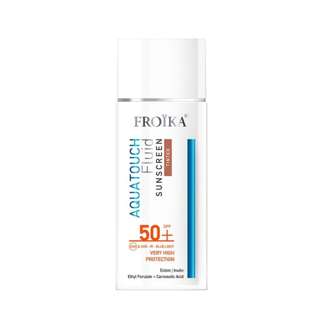 Froika Aquatouch Sunscreen Fluid Tinted SPF50+ Λεπτόρρευστο Αντηλιακό Προσώπου με Χρώμα 50ml