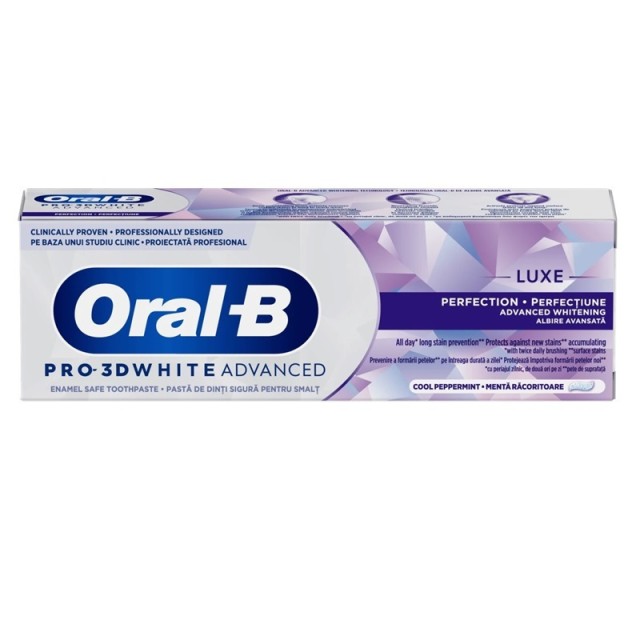 Oral-B 3D White Luxe Perfection Οδοντόκρεμα για Λεύκανση 75ml