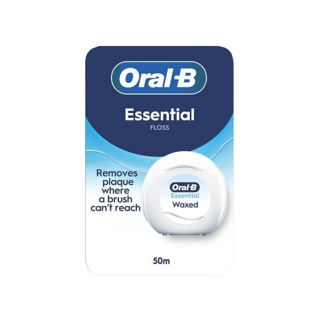 Oral-B Essential Floss Κηρωμένο Οδοντικό Νήμα Χωρίς Γεύση 50m
