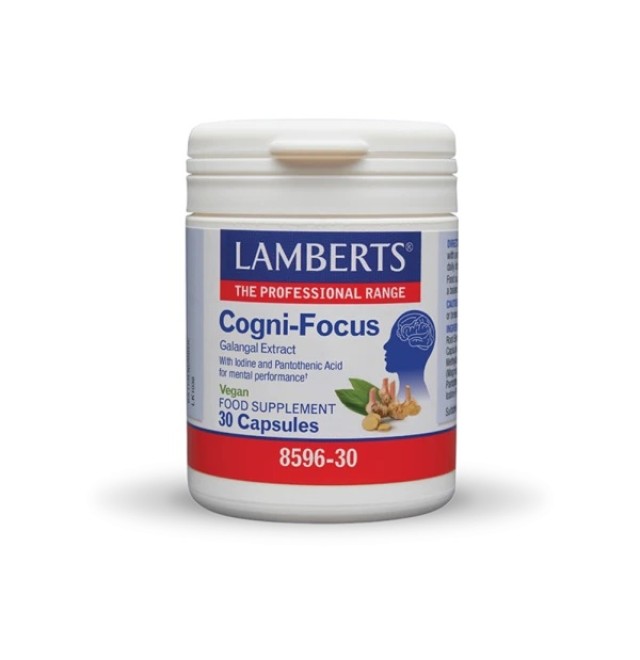Lamberts Cogni-Focus Galangal Extract Συμπλήρωμα για τη Συγκεντρωση 30 Capsules