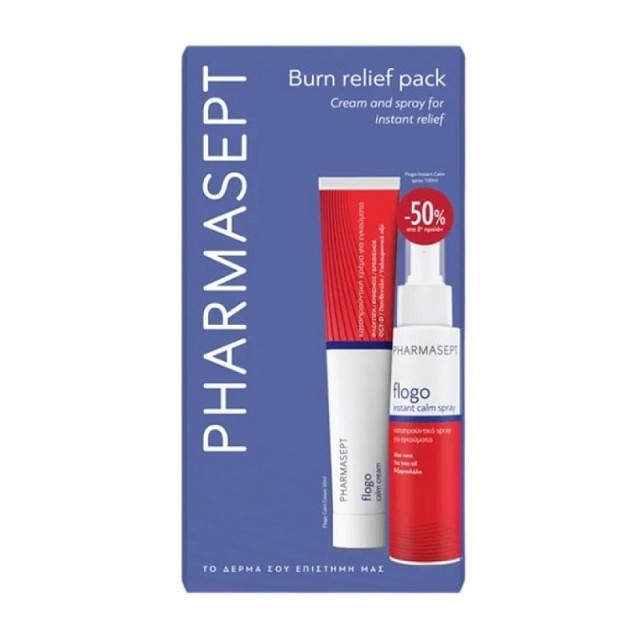 Pharmasept Promo Burn Relief Pack Flogo Calm Cream 50ml & Flogo Instant Calm Spray 100ml