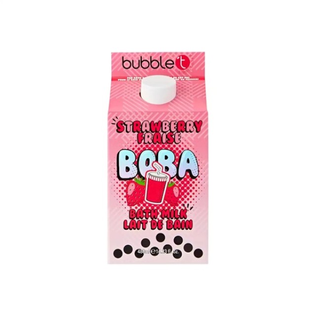 Bubble T Boba Strawberry Fraise Bath Milk Αφρόλουτρο με Άρωμα Φράουλας 480ml