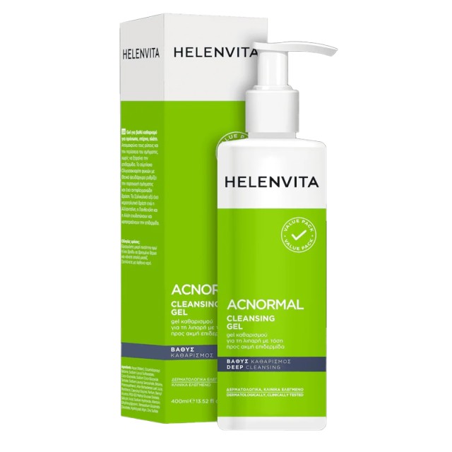 Helenvita ACNormal Cleansing Gel Καθαριστικό Τζελ για Λιπαρή και με Τάση Ακμής Επιδερμίδα 400ml