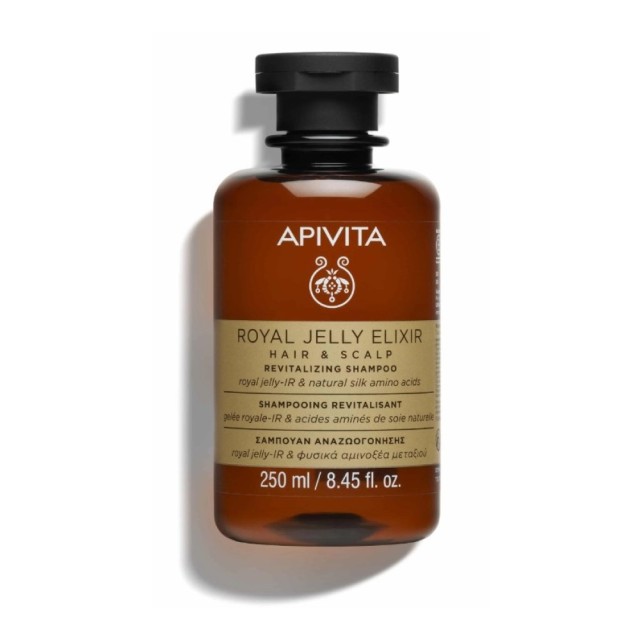 Apivita Royal Jelly Elixir Revitalizing Shampoo Σαμπουάν Αντιγήρανσης και Αναδόμησης με Βασιλικό Πολτό και Αμινοξέα Μεταξιού 250ml