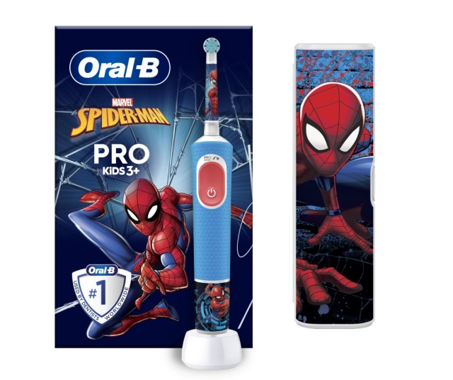 Oral-B Vitality Kids Special Edition Ηλεκτρική Οδοντόβουρτσα Spiderman για Παιδιά 3+ Ετών & Θήκη Ταξιδίου 1τμχ