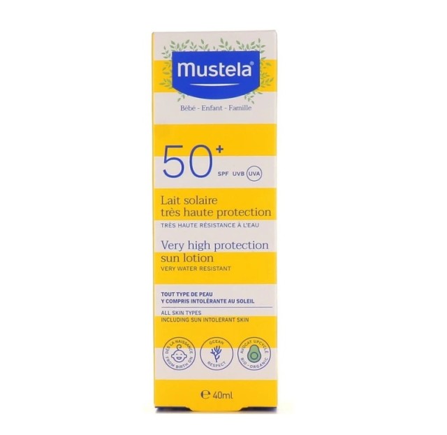 Mustela Sun Lotion Very High Protection SPF50+ Αντιηλιακό Σπρέυ Προσώπου 40ml