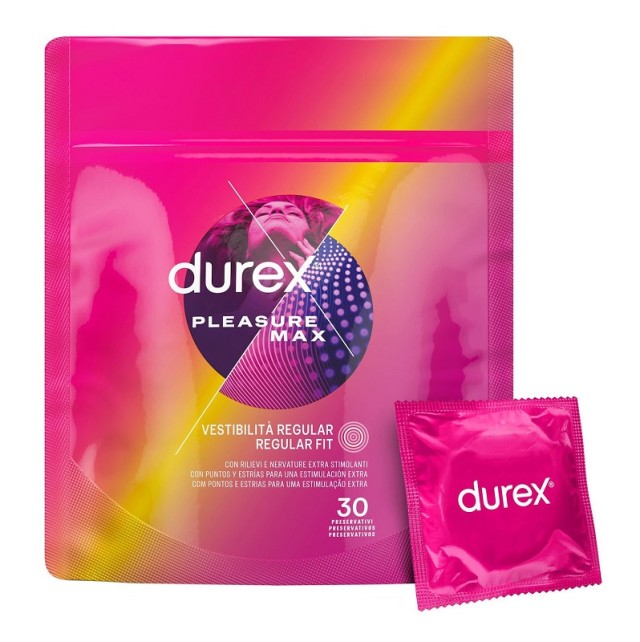 Durex Pleasuremax Προφυλακτικά με Ραβδώσεις & Κουκκίδες 30τμχ