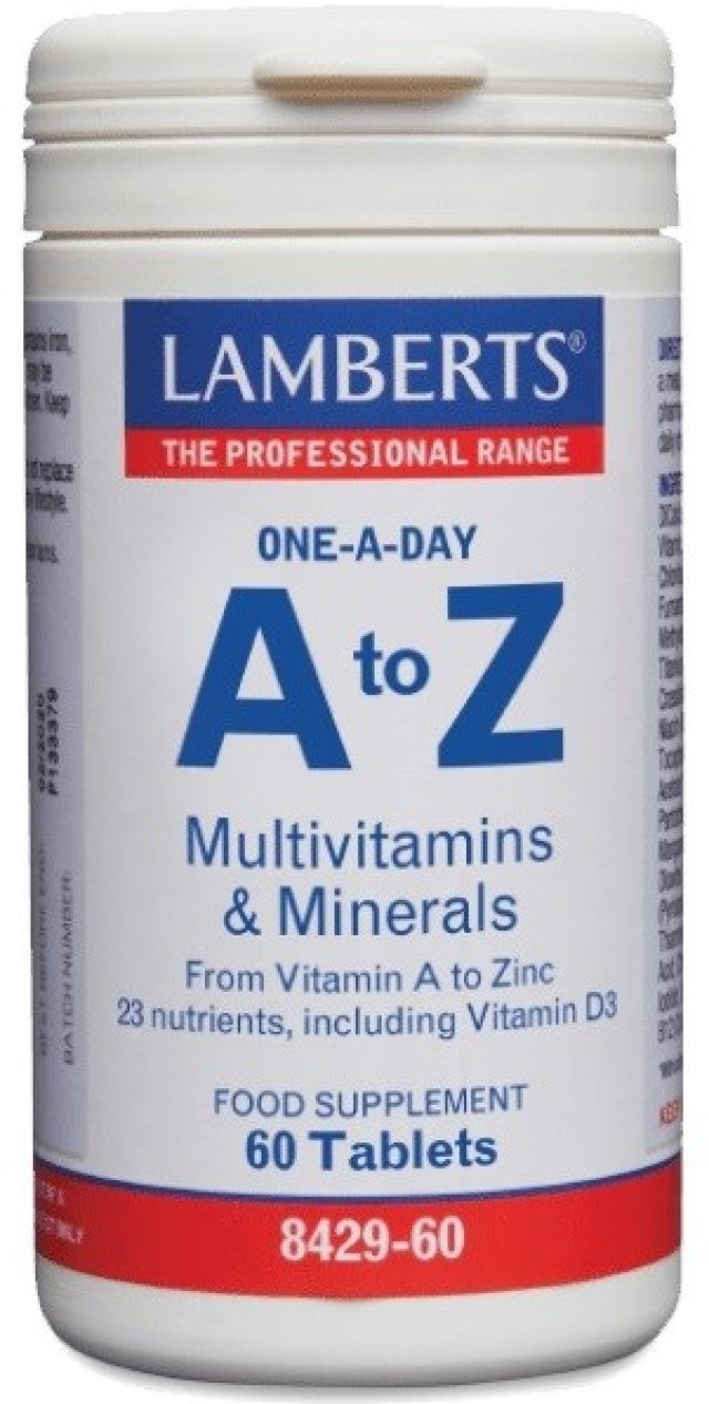 Lamberts A to Z Multi Vitamins Συμπλήρωμα Διατροφής Πολυβιταμινών για Ενέργεια & Τόνωση 60tabs