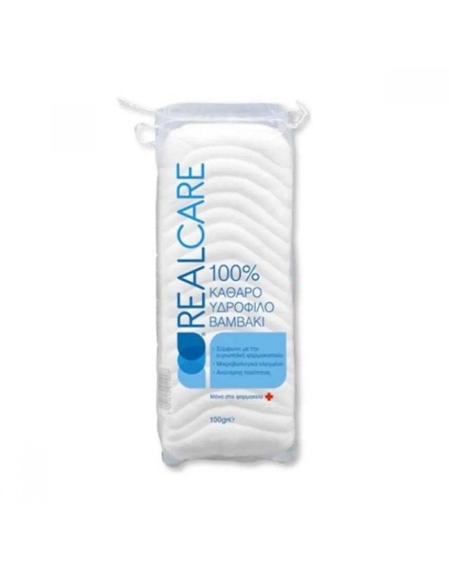 Real Care Cotton 100% Καθαρό Υδρόφιλο Βαμβάκι 100g