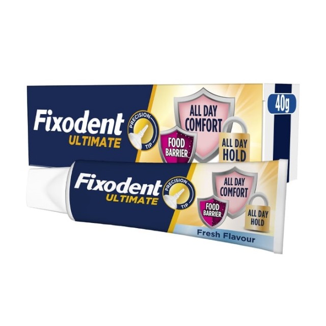 Fixodent Ultimate Fresh Flavor Στερεωτική Κρέμα Τεχνητής Οδοντοστοιχίας με Γεύση Μέντας 40g