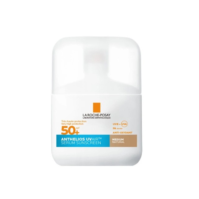 La Roche Posay Anthelios UV Air Serum Sunscreen SPF50+ Medium Natural Color Αντηλιακός Ορός Προσώπου με Xρώμα, Medium Aπόχρωση 50ml