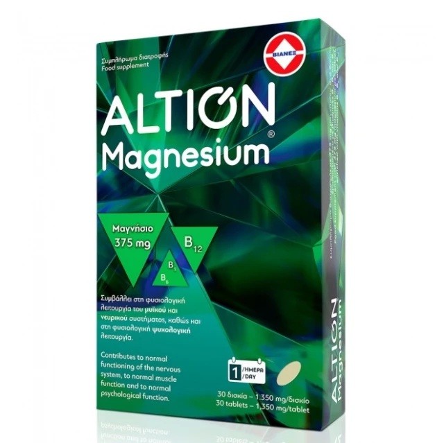Altion Magnesium Συμπλήρωμα Διατροφής με Μαγνήσιο 375mg 30tabs