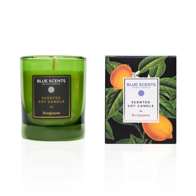 Blue Scents Scented Soy Candle Bergamot Αρωματικό Κερί Σόγιας 135gr