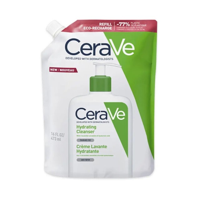 CeraVe Hydrating Cleanser Refill Κρέμα Καθαρισμού για Κανονικά προς Ξηρά Δέρματα (Ανταλλακτικό) 473ml