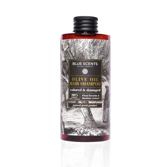 Blue Scents Olive Oil Hair Shampoo Colored & Damaged Σαμπουάν για Βαμμένα & Ταλαιπωρημένα Μαλλιά 300ml