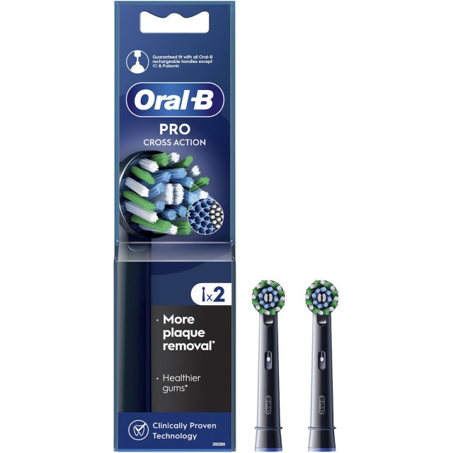 Oral-B Pro Cross Action Ανταλλακτικές Κεφαλές Ηλεκτρικής Οδοντόβουρτσας 2τεμ