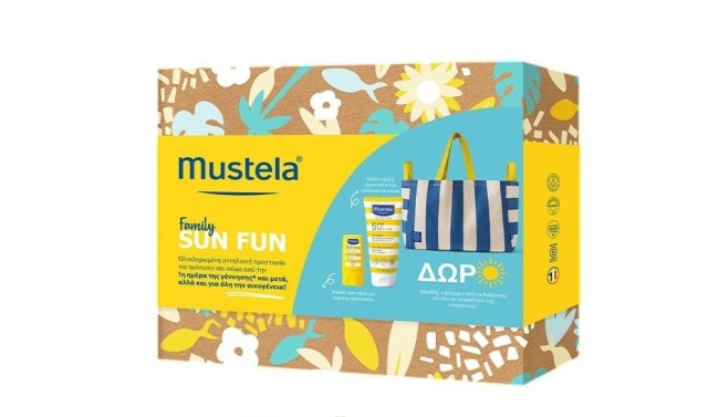 Mustela Family Sun Fun Promo Very High Protection Sun Lotion SPF50+ Αντιηλιακό Προσώπου & Σώματος +Sun Stick 9g + Δώρο Τσάντα Θαλάσσης