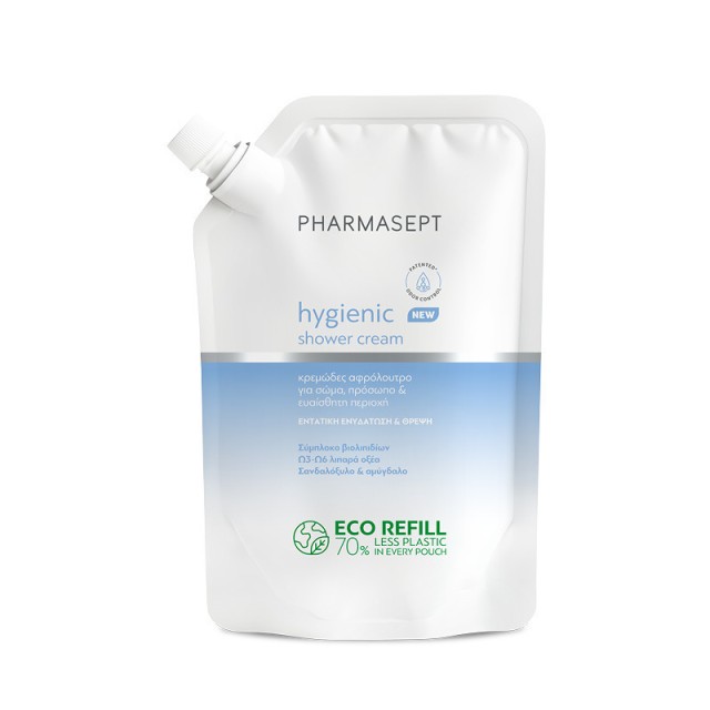 Pharmasept Hygienic Shower Cream (Refill) - Κρεμώδες Αφρόλουτρο (Ανταλλακτικό) 900ml