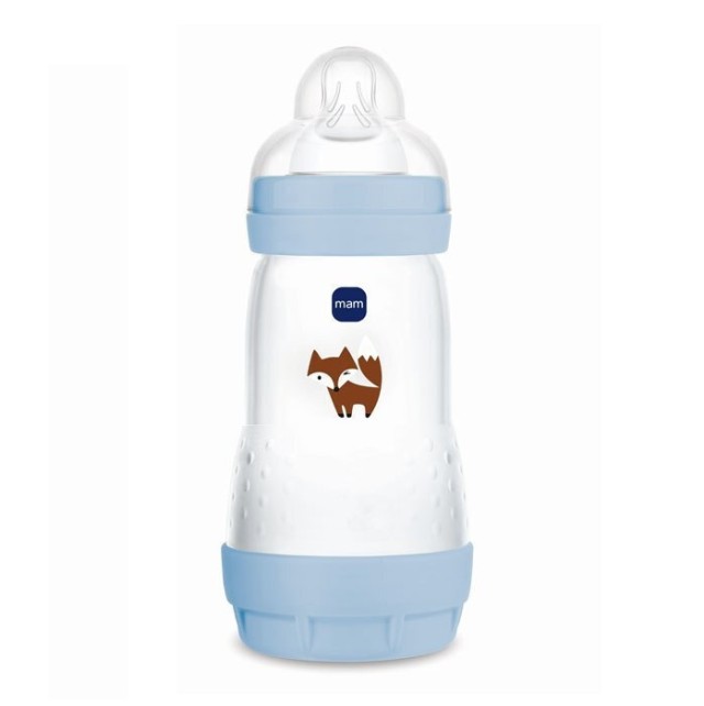 Mam Easy Start Anti-Colic Πλαστικό Μπιμπερό με Θηλή Σιλικόνης 2+ μηνών Γαλάζιο 260ml