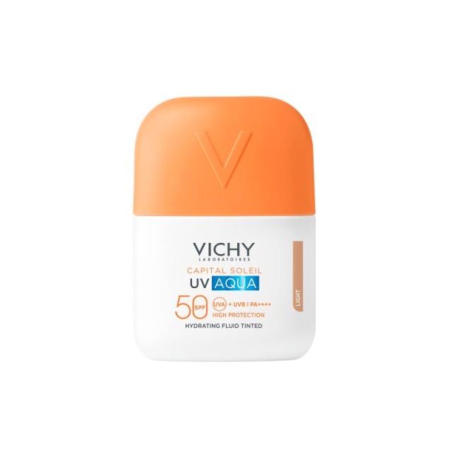 Vichy Capital Soleil UV Aqua Hydrating Fluid Tinted Light Ενυδατικό Αντηλιακό με Ανάλαφρη Υφή & Χρώμα SPF50 50ml