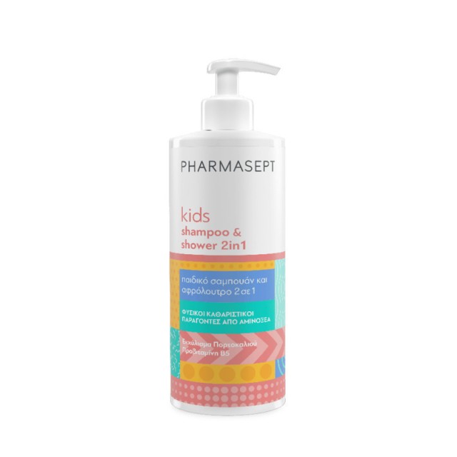 Pharmasept Kids Shampoo & Shower 2in1 Απαλό Παιδικό Σαμπουάν & Αφρόλουτρο 500ml