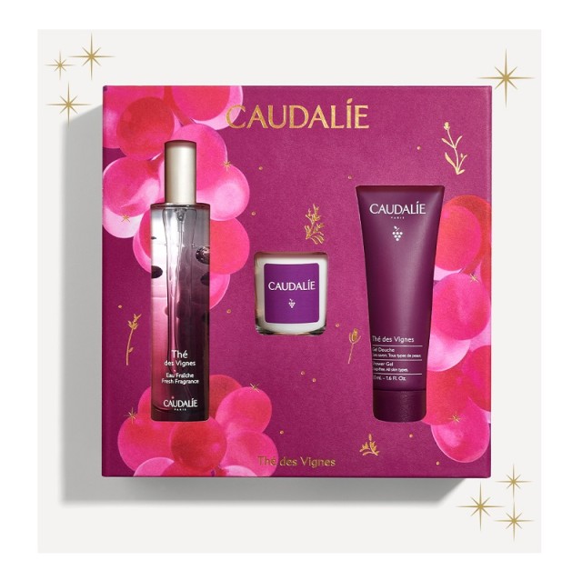 Caudalie Gift Set The des Vignes Fresh Fragrance Γυναικείο Άρωμα 50ml & Αρωματικό Κερί 35g & Shower Gel Αφρόλουτρο Σώματος 50ml