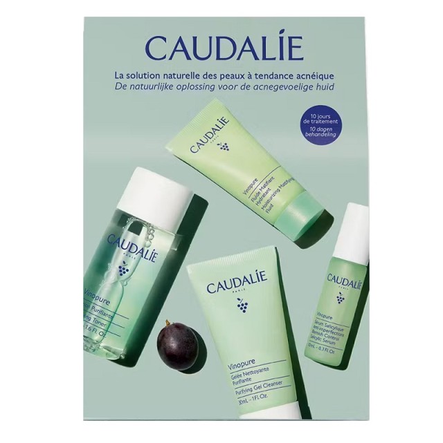 Caudalie Vinopure Starter Kit Ρουτίνα Περιποίησης Ακμής για 10 Μέρες 4 τεμ