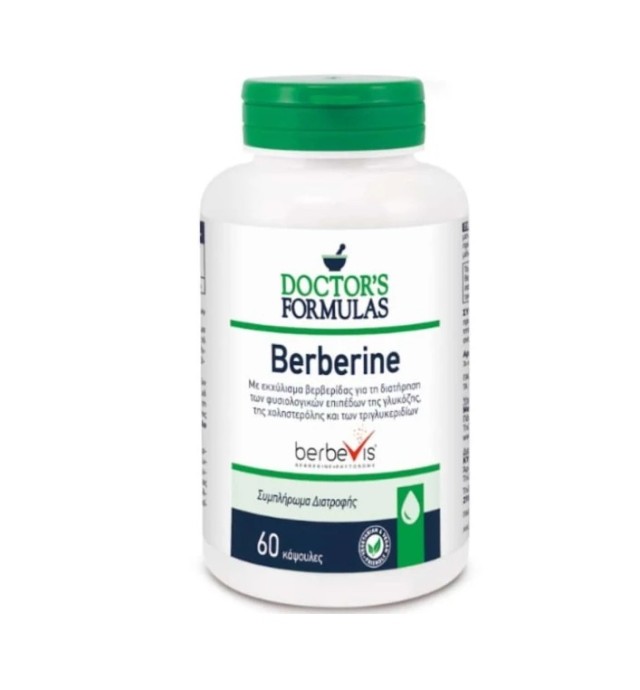 Doctors Formulas Berberine Συμπλήρωμα για Διατήρηση Φυσιολογικών Επιπέδων Γλυκόζης, Χοληστερόλης και Τριγλυκεριδίων 60caps