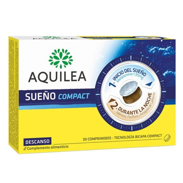 Aquilea Sueno Compact Συμπλήρωμα Διατροφής για Χαλάρωση & Ύπνο 30 δισκία