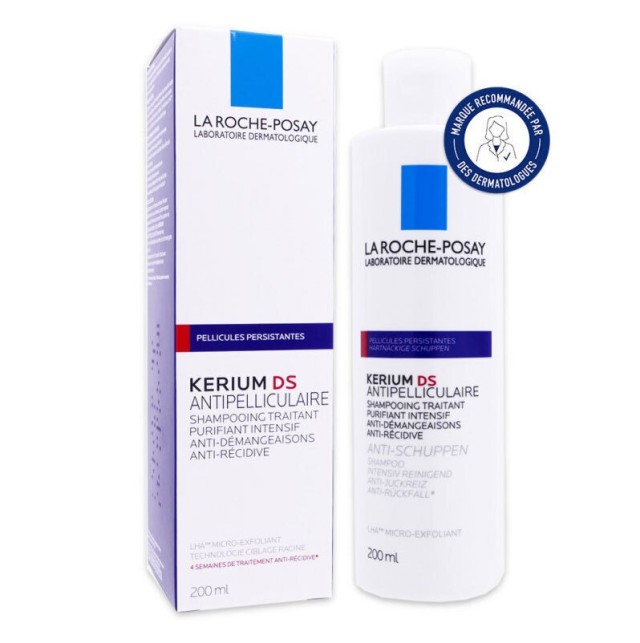 La Roche Posay Kerium Ds Anti-Dandruff Σαμπουάν Εντατικής Μικροαπολέπισης κατά της Πιτυρίδας 200ml