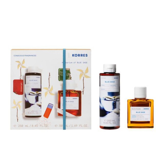 Korres Blue Sage Promo Eau De Toilette Ανδρικό Άρωμα 50ml και Αφρόλουτρο 250ml