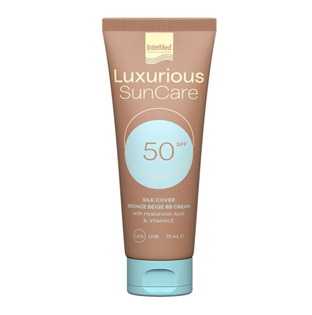 Intermed Luxurious Sun Care Silk Cover Bronze Beige  SPF50 Aντιηλιακή Κρέμα με Χρώμα 75ml