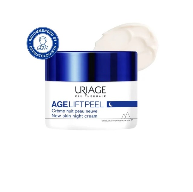 Uriage Age Lift Peel New Skin Night Cream με Υαλουρονικό οξύ και AHA 50ml