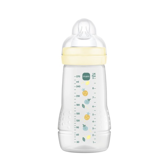 Mam Easy Active Πλαστικό Μπιμπερό με Θηλή Σιλικόνης 2+ μηνών Κρεμ 270ml