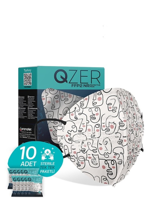 Qzer FFP2 Μάσκα Προστασίας Art 1ΤΜΧ