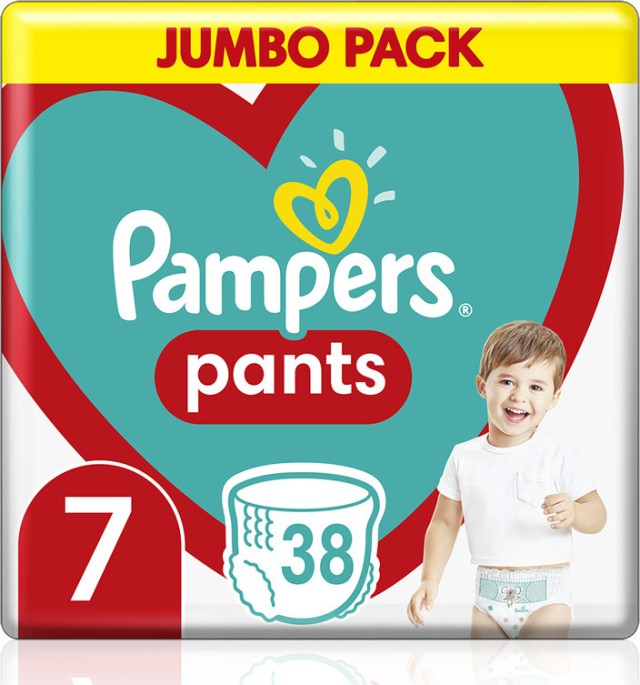 Pampers Pants Jumbo Pack Πάνες Βρακάκι No7 15+ kg 38τμχ