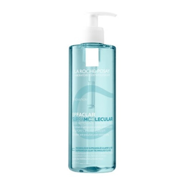 La Roche Posay Supramolecular Gel Καθαρισμού Σμήγματος & Πόρων Κατά της Γυαλάδας και των Ρύπων 400ml