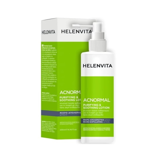 Helenvita ACnormal Purifying & Soothing Lotion Καθαριστική & Καταπραϋντική Λοσιόν για Λιπαρή και με Τάση Ακμής Επιδερμίδα 200ml